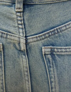 Carson Wide-Leg Faded Jeans