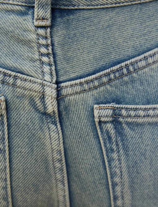 Carson Wide-Leg Faded Jeans