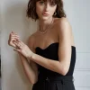 Cass Knit Bustier Top in Black-BESTSELLER
