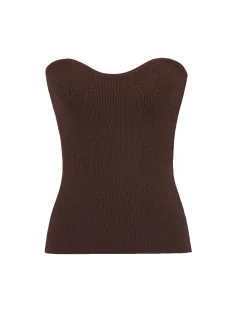 Cass Sweetheart Knit In Chocolate-BESTSELLER
