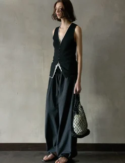 Charcoal Parachute Pants
