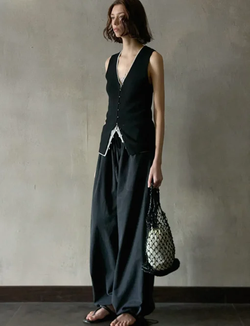 Charcoal Parachute Pants