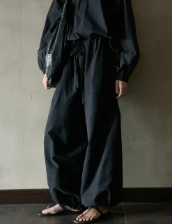 Charcoal Parachute Pants