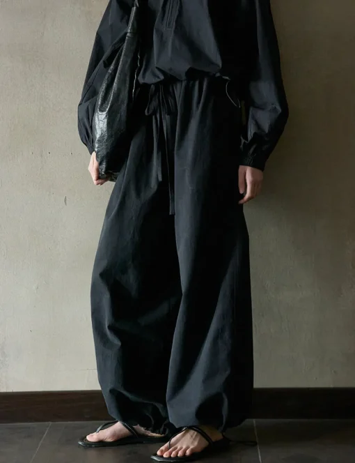 Charcoal Parachute Pants