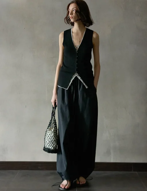 Charcoal Parachute Pants