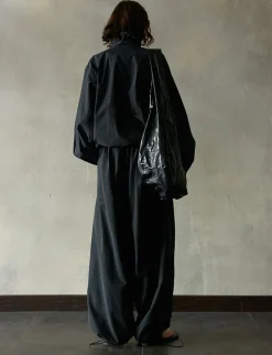 Charcoal Parachute Pants