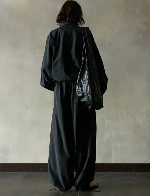 Charcoal Parachute Pants