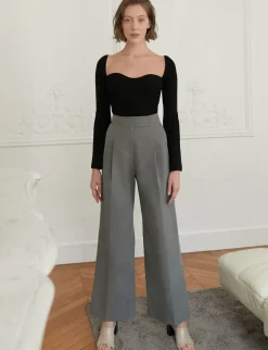 Chiara Knit Bustier Top in Black