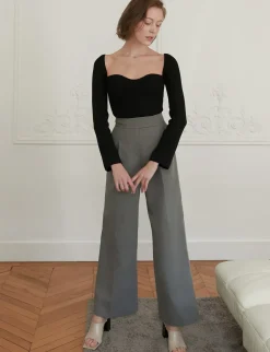Chiara Knit Bustier Top in Black