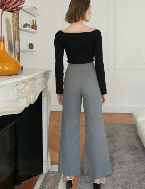 Chiara Knit Bustier Top in Black