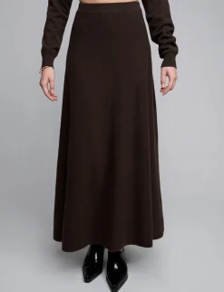 Chocolate Knit Maxi Skirt