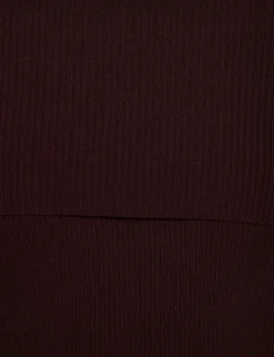 Chocolate Knit-Waist Midi Skirt