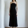 Claudia Ruched Strapless Maxi Dress