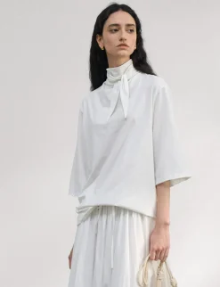Cotton Neck-Tie Tee