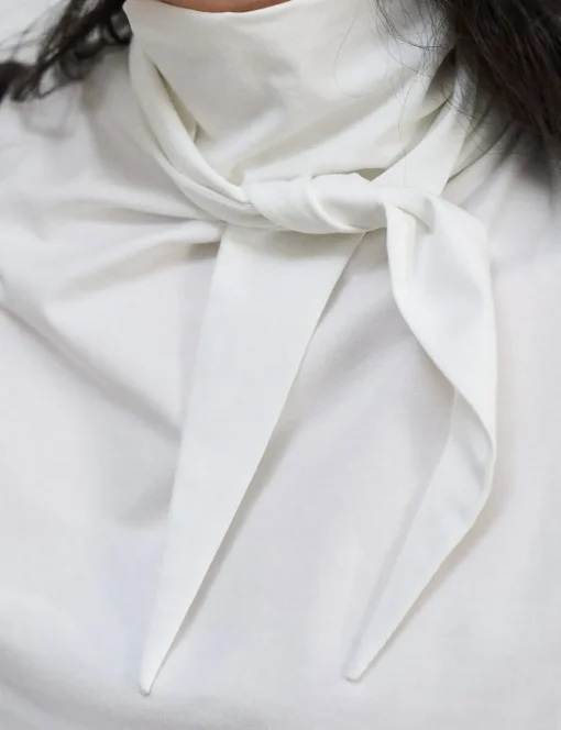Cotton Neck-Tie Tee