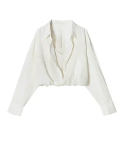 Crop Layered Bubble Shirt