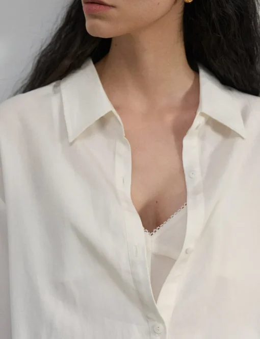 Crop Layered Bubble Shirt
