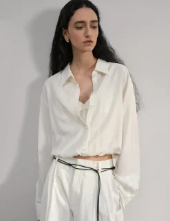 Crop Layered Bubble Shirt