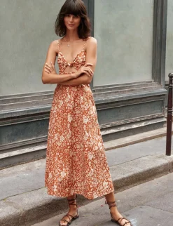 Custom Adobe Floral Print Knot Dress