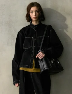 Denim Contrast Stitch Jacket