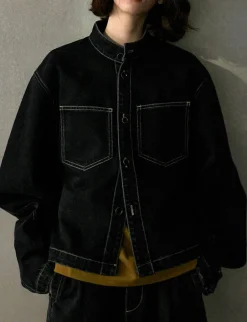 Denim Contrast Stitch Jacket