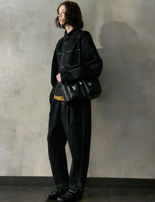 Denim Contrast Stitch Jacket