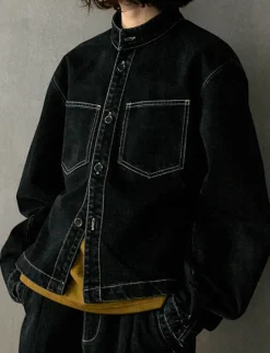 Denim Contrast Stitch Jacket