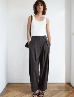 Diamond Neckline White Tank