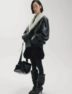 Faux Fur Vintage Leather Jacket