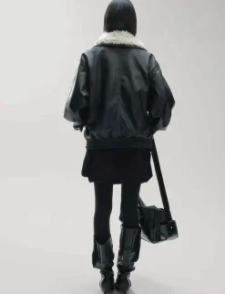 Faux Fur Vintage Leather Jacket