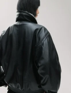 Faux Fur Vintage Leather Jacket