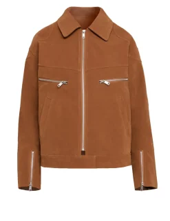 Faux Suede Moto Zip Jacket