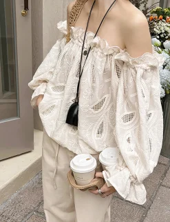 Floral Lace Off-the-Shoulder Top