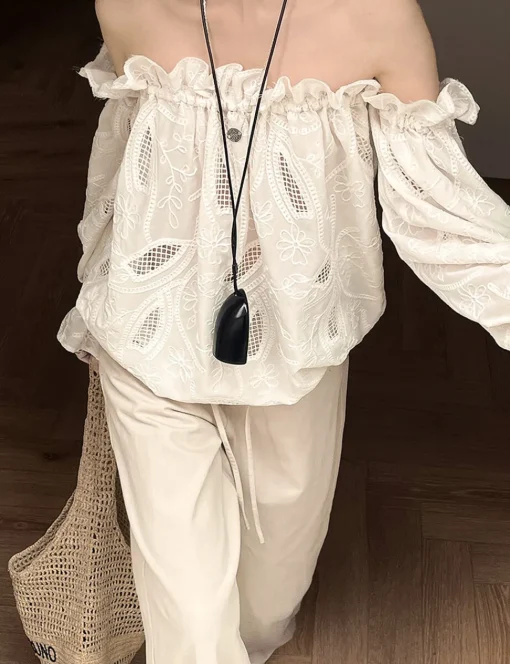 Floral Lace Off-the-Shoulder Top