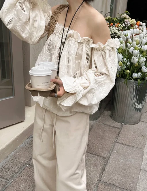 Floral Lace Off-the-Shoulder Top