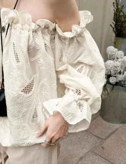 Floral Lace Off-the-Shoulder Top