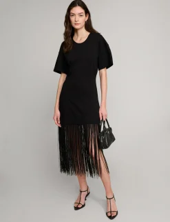 Fringe Cotton Tee Dress