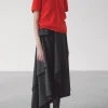 Grey Asymmetric Scarf Skirt