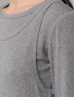 Grey Double Layered Tank Top