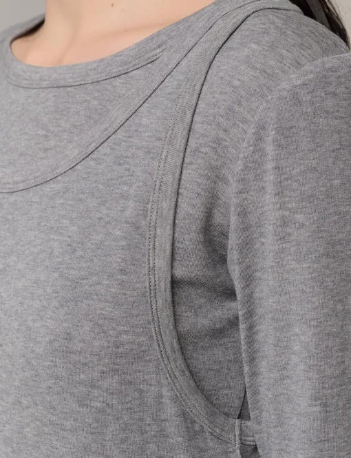 Grey Double Layered Tank Top
