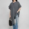 Grey Knit Cape Top