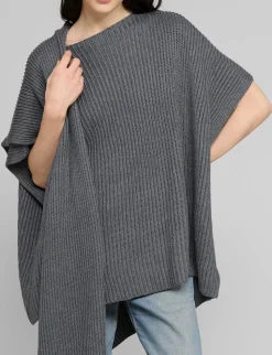 Grey Knit Cape Top