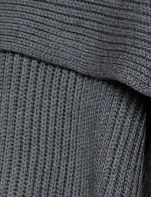 Grey Knit Cape Top