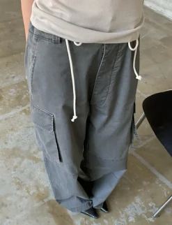 Grey Utility Cargo Pants