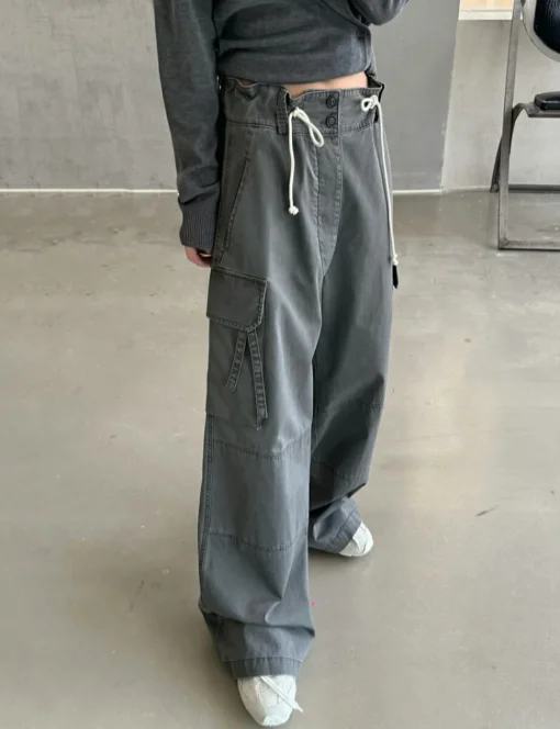 Grey Utility Cargo Pants
