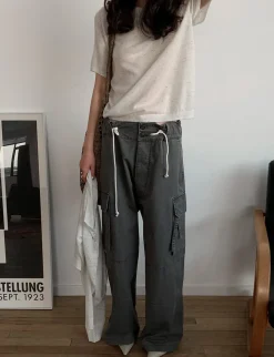 Grey Utility Cargo Pants