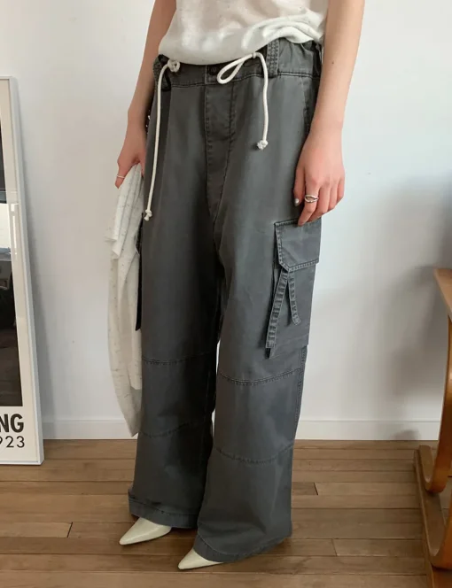 Grey Utility Cargo Pants