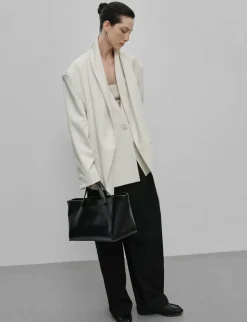 Ivory Scarf Blazer