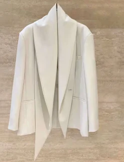 Ivory Scarf Blazer