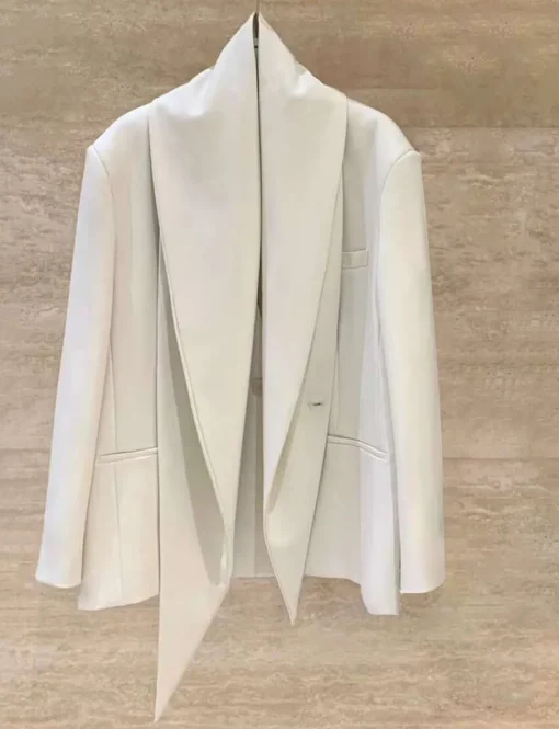 Ivory Scarf Blazer